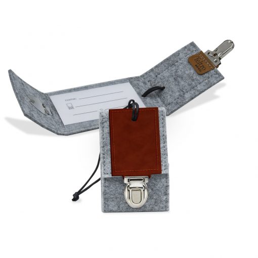Feltro Collection Recycled Felt Leather Luggage Tag - 4.25" x2.75"